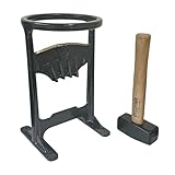 Robuster Anzündspalter aus Gusseisen mit Hammer für Holzheizung, Winterscheite