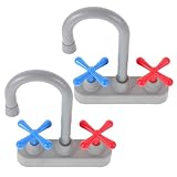 BESTonZON 2 Stück Spülbeckenarmaturen aus Ungiftigem Kunststoff Realistische Küchenarmaturen für Universell Kompatibles Spielküchenzubehör für Fantasievolles Wasserspiel