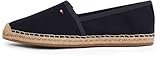 Tommy Hilfiger Damen Espadrilles Flag Canvas mit Logo, Blau (Space Blue), 37