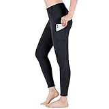 beroy Reithose Kinder mädchen Silikon Vollbesatz Reitleggings Mädchen Elastischer mit Gürtelschlaufen und Seitentaschen Schwarz L