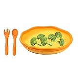 Baby Silicone Fütterungsset,Saugfähiges Beikost Set Für Babys,Lebensmittelechtes Silikon Geschirr für Eltern Mädchen | Für Zuhause Und Unterwegs Am