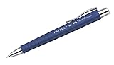 Faber-Castell 241151 - Kugelschreiber Poly Ball M, 0,5 mm, blau, 1 Stück, mit auswechselbarer Mine, dokumentenecht