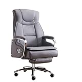 KFHJSNN Ergonomischer Bürostuhl, Chefbürostuhl aus echtem Leder, Bequeme Computer-Büro-Rückenlehne, Verstellbarer Chefbüro-ergonomischer Lift-Drehstuhl, interessant Prosperous