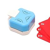 BIIUVBUL 3-in-1-Papier-Eckenrunder-Set zum Basteln, R4 mm, R7 mm, R10 mm, ideal für Scrapbooking, Kartenherstellung und DIY-Projekte zu Hause und in der Schule (rund)