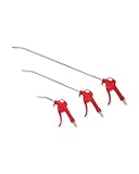 KS Tools Druckluftpistole Satz 3-tlg. 515.1921 I 6,3 Bar, 90 dBA I Ausblaspistole mit Düsen von 95-510mm - 1/4' NPT I Luftdruckpistole mit Aufhängefunktion