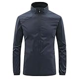 MUOYITEW Jacken Herren Freizeitjacke mit Sonnenschutz Coole leichte atmungsaktive UV Arbeitsjacke Outdoor Sommer dünn einfarbig lässig Jacke Leichte Fahrrad Windjacke Softshelljacke für Wandern
