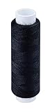 Starker Nähfaden aus Polyester für Profis von Pasmanta, Feinste Spulen, Universeller Mehrzweckgarn fürs Hand- und Maschinennähen, Rolle: 200 m, von Pasmanta seit 1953 (5610 - Schwarz)