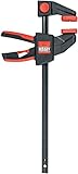 BESSEY Einhandzwinge EZL30-8, Spannweite 300 mm Ausladung 80 mm, Spannkraft bis 1.400 N, Umsteckbar zum Spreizen, Gewicht 0,31 Kg
