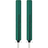 Flatro Wäschespinnen-Abdeckung, wasserdichter Stoff mit Reißverschluss (2 Stück) – langlebige Wäschespinne Abdeckung – schützende, wetterbeständige kleine Sonnenschirmabdeckung für Gartentrockner und