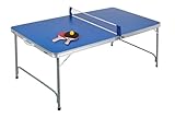 Idena 40464 - Tischtennisplatte compact, klappbar, 160 x 80 x 70 cm, Blau