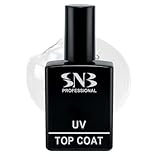 SNB Professional UV Top Coat 15 ml – Hochglänzender Überlack für langanhaltenden Nagellack – Härtet in 30 Sekunden unter UV LED – Kein Dispersionsfilm – Entfernen mit Nagellackentferner