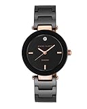 Anne Klein Damen-Uhr Quarz schwarz mit Keramik-Armband