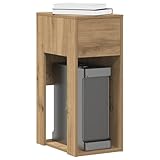 XinZaphrisal Computerschrank mit Schublade Artisan-Eiche 30x44x74 cm, PC-Schrank für Computergehäuse mit Stauraum, robuster Holzwerkstoff Schreibtischorganizer für Heimbüro