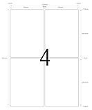 100 Blatt Universal Etiketten Aufkleber DIN A4 400 Selbstklebend Etiketten 105 x 148 mm Adressetiketten Aufkleber - Geeignet für Laser/Inkjet/Kopierer Einsetzbar