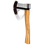 Xforst Axt, Beil, Hickory 1,18 Kg mit Klinge aus Kohlenstoffstahl inklusive Axtscheide. Universalaxt, Wikinger Axt. Nach DIN Norm 5131 & TÜV/GS. X-UW800C