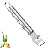 beejune Zestenreißer, Zestenschneider, Zitrone Edelstahl Zester Reibe, Zitrusfrüchte Zester, für Cocktails,Küchen,Zitrusfrüchte,Gemüse(Silber)