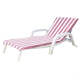 Trayneel Schnell trocknende Strandkorbhülle für Lounge- und Terrassenstühle, mit sicheren Klappentaschen, kein Verrutschen, doppelseitiges Fleece-Material, groß, 80 x 160 cm, 25 cm, Minzgrün gestreift