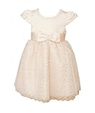 Cocolina4kids Mädchen Taufkleid festliches Kleid ivory-gold Festkleid Blumenmädchen Brautjungfer Mädchen Kleid Prinzessin Gold (80)
