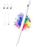 Stylus Stift für Touch Screens POM Tip Tablet Pen Wiederaufladbarer Pad Stift Capacitive Magnetic Tablet Stift für iPad/Pro/Air/Mini/Samsung Galaxy/Huawei/iOS/Android/Tablets-Weiß
