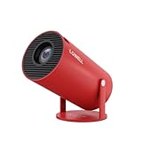 LQWELL® Beamer, Mini Projektor, unterstützt WiFi 5G, BT5.0 mit 11.0 Android OS, Automatische Trapezkorrektur, 220-Grad-Winkel, 130-Zoll-Display für Phone/PC/Lap/Xbox/Stick, 4K Heimkino, hdmi, Rot
