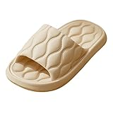 Damen-Sommer-Hausschuhe, bunt, weiche Sohlen, bequem, zum Ausgehen an den Strand, rutschfest, große Größe, Hausschuhe, flauschig, coffee, 39 EU