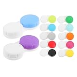 Garneck 12 Stück Pack Reise Kontaktlinsenbehälter Auslaufsicher mit Farbigen Fächern Kleiner Kontaktlinsenorganizer für Unterwegs Leichtes Linsenetui Zur Sicheren Aufbewahrung