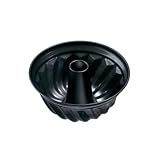 Premium Gugelhupfform 25cm Black Metallic – Hochwertige Stahlblech Backform mit Antihaftbeschichtung, 5 Jahre Garantie
