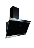 Respekta Dunstabzugshaube kopffrei / Dunstabzugshaube schräg 90 cm / Glasschirm mit Edelstahlrahmen in weiß / Abluft - und Umluftfunktion / CH89090W / A++ / 39–59 dB