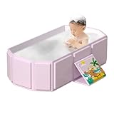 Tragbare Badewanne für Kleinkinder – 90 cm großes faltbares Kinderwaschbecken, rutschfester Waschbehälter, leichte Babywanne | Kompaktes, faltbares Duschbecken für die Körperreinigung im Badezimmer, i