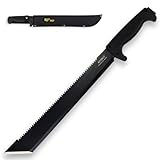 Xforst Machete MREC mit Sägeblatt, gesamtlänge 53 cm. Mit rutschfestem Gummi-Griff und feststehender Klinge. Für Outdoor, Survival und Bushcraft.