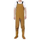 Angeloverall für Herren, PVC, wasserdicht, zum Angeln und Jagen, Wathose mit Stiefeln für Damen und Herren, Wathose für Herren und Herren, wasserdicht, Wathose, Stiefel, Fuß, Brust, Wathose, leicht,