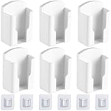 YOUNGSAY 6 Stk Fernbedienungshalter Wand, Kunststoff Weiß Fernbedienung Halterung Selbstklebend, Multifunktion Fernbedienungshalterung Wand für Zuhause und Büro