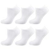 Nur Die 6er Pack Sneaker Socken aus weicher & atmungsaktiver Baumwolle Kurzzsocken Damen, weiss, 39-42