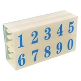 NUOBESTY Zahlen und Codestempel Satz 0–9 mit Ergonomischem Griff Langlebig für Scrapbooking Tagebuch und Büro Datumsstempel für Schule Kalender und Geschäft