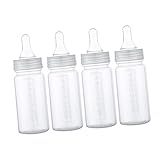 GREENADSCAPE 4 Stück Nuckelflasche Stillflaschen Babyflaschen Flaschen 0-3 Monate Muttermilch plastikflasche kunststoffflasche Milchflasche für Babys neugeborene milchflasche pp Transparent