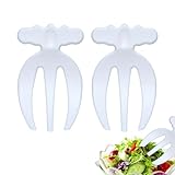 Salatzange zum Servieren von Salat, Salat-Würfel, Küchenutensilien für Salat, verschleißfeste Salathände, 2 Stück, tragbare Rührzange mit breitem Griff