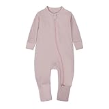 Generisch Kleinkind Baby Pyjamas Mit Fäustling Manschetten Mädchen Jungen Zipper Langarm Strampler (3-6 Months)