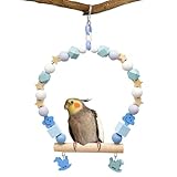 Vogelsitz-Schaukel – Vogelsitzstange – Schaukel-Studio für Nymphensittiche, Lovebird, Wellensittich, Vogelkäfigzubehör für Balance, Übung & Training