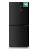 Heinrich´s Cross Door Kühlschrank, Kühlgefrierkombination mit 421L Gesamtvolumen, inkl. Total-No-Frost Funktion, 150L Gefriervolumen, LED Beleuchtung, Multi-Airflow und Fresh Converter System, Six