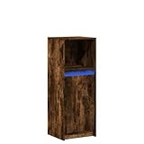 HEFZGDB LED-Sideboard Räuchereiche 38x34x100 cm Holzwerkstoff Living Room Cabinets Küchenschrank Küchenschränke Vitrinenschrank Wohnzimmer für Dessert Shop Café Speisesaal Wohnstube