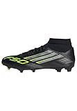 adidas Unisex F50 League Mid Firm Multi Ground Football Boots Fußballschuhe, Core Black/Iron Metallic/Lucid Lemon, 38 EU