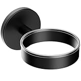 Dailyart Fönhalter Ohne Bohren, Föhn Halterung Edelstahl Fönhalter zum Kleben Föhn Halterung Ohne Bohren Wand, Selbstklebend Haartrockner Halterung Fönhalter Schwarz für Bad WC Barbershop Schlafzimmer