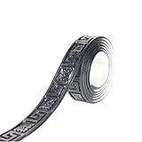 Selbstklebende 3D-Tapetenbordüre, Aufkleber für Küche, Badezimmer, Zimmer, Fliesen, entfernbar, 3 m Länge, 5 cm Breite, braune Bordüre für Wanddekoration