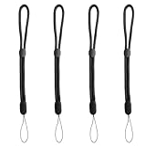Kamera-Handschlaufe, 4-teilige Regenschirmschnur-Handschlaufe, Handschlaufe, verstellbar, Universal-Tragegurt, schwarz Taschenlampe, Kamera, Handy, MP4, Schlüssel