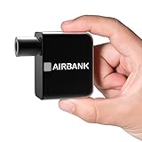 AIRBANK Pocket Fahrrad Luftpumpe Elektrische Fahrradpumpe Mini Akku Kompressor 97Gramm 100PSI Klein Fahrrad Pumpe für alle Fahrräder, Schwarz
