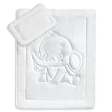 KiGATEX Oeko-Tex Kinder Bettdecken Set mit süßer Elefantensteppung 40x60 + 100x135 cm Kochfest 95° C