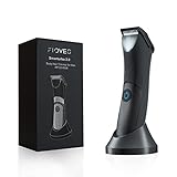 FLOVES Elektrischer Intimrasierer für Männer - Herren Schamhaartrimmer Wiederaufladbarer Körperhaartrimmer mit LED-Licht, Wasserdichter Nass-Trocken, Eier Rasierer Balls Trimmer Leistentrimmer