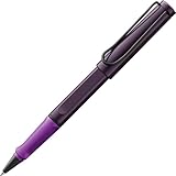 Lamy safari violet blackberry Tintenroller – zeitlos klassicher Stift mit ergonomischem Griff & Strichbreite M - Gehäuse aus robustem ASA-Kunststoff – mit Tintenrollermine M 63 in schwarz