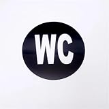 Badezimmerbeschilderung, 1 Stück WC-Türschild-Spiegel-Wandaufkleber, selbstklebend, zur Dekoration des Hauses