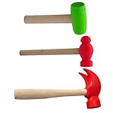 VICASKY 3St simulierter Kleiner Holzhammer Kleiner Schlaghammer Kleiner Hammer Kinder Hammerspielzeug Hammerschlagspielzeug kleine Schlagspielzeuge Hammer Spielzeug Plastik
